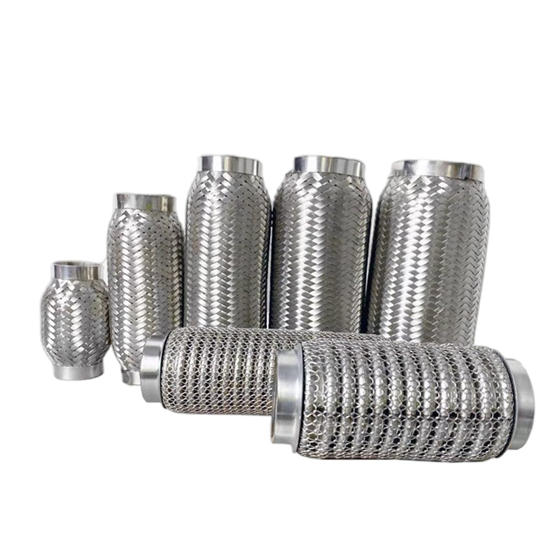 Automobile bellows soft connection automobile three-way catalytic converter exhaust hose shock absorption stainless steel muffler soft net