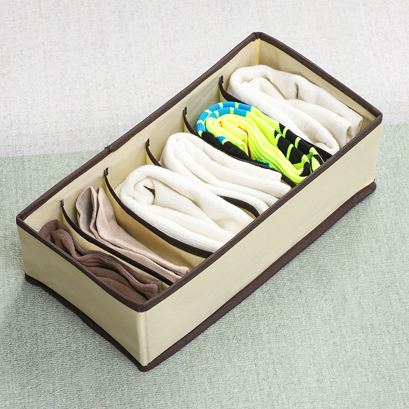 4点セット下着収納ケース布芸家庭用学生寮たんす内靴下下着分格ブラジャー整e 18|undefined
