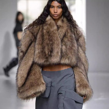 Vintage fur runway show欧洲精品冬季复古皮草秀场T台气质短外套