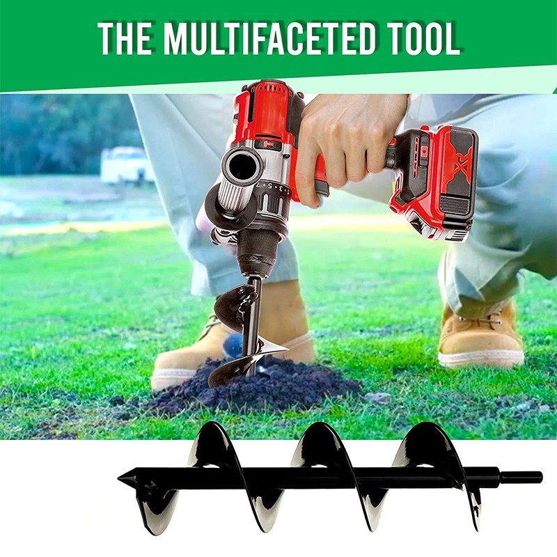 FUENTE Jardín de fábrica Suelo Suelto torcedura excavación pit herramienta de siembra de aleación taladro de tierra taladro espiral