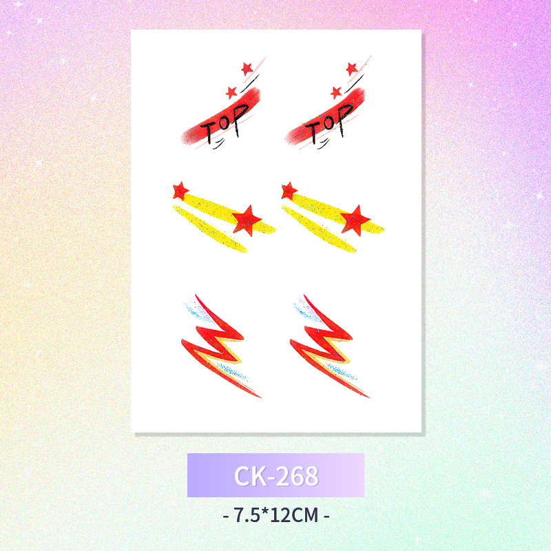 Glitter mariposa cara pegatinas tatuaje pegatinas hadas lavable impermeable de larga duración lindo unicornio ciervo Luna Estrella Planeta