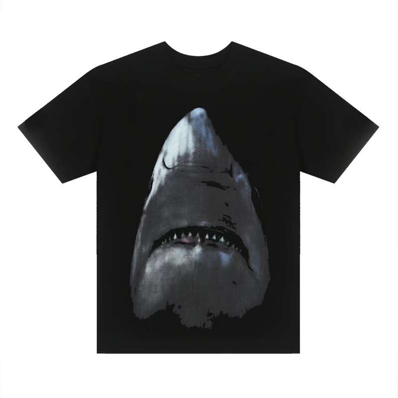 Cross-Border Heavyweight Givgvc Givenchy Shark Print Embroidery Loose Versatile Trendy Round Neck Short-Sleeve Unisex Couple T-Shirt