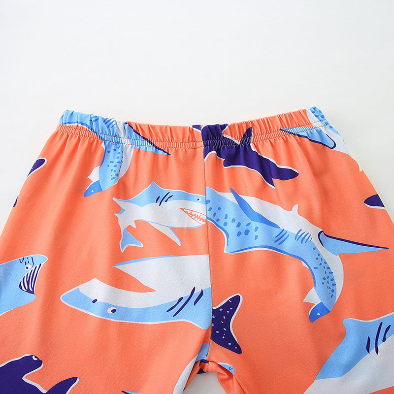 AostaBetty verano nuevo estilo niño ropa a domicilio de manga corta traje de dos piezas estilo europeo y americano cuello redondo casual para niños