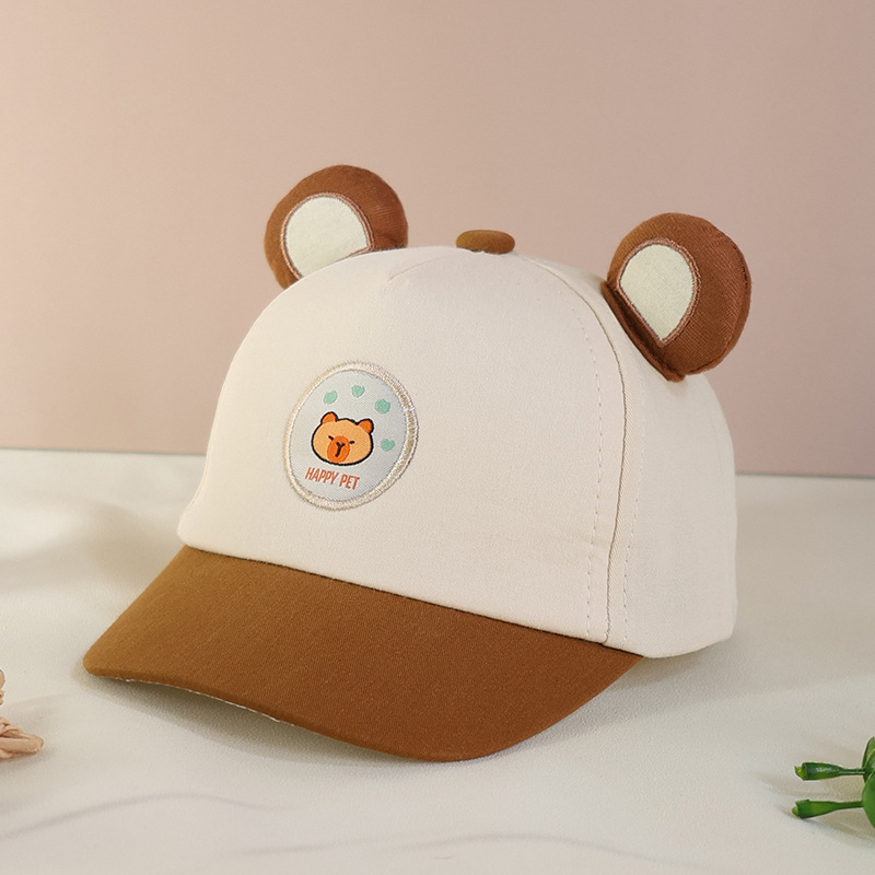 Sombreros infantiles primavera y otoño para niños y niñas gorras de lengua de pato adorables orejas de conejo para bebés sombreros de béisbol sombreros de sol