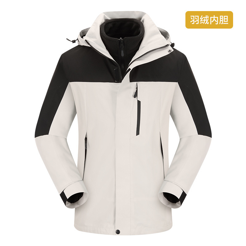 LT同款三合一防寒外套冲锋衣户外运动工作服上衣定制印logo可拆卸|undefined