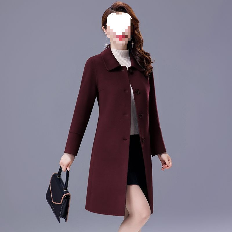 双面羊毛大衣女中长款2025妈妈显瘦减龄呢子气质新款毛呢外套秋冬