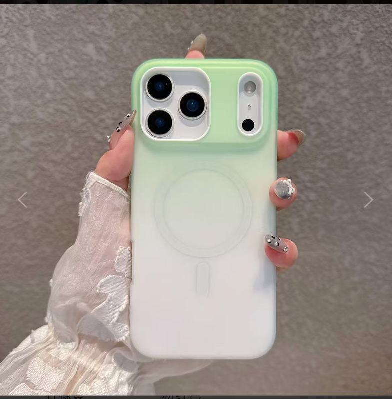 二合一渐变色适用iPhone17promax手机壳苹果16磁吸糖果色保护套15|undefined