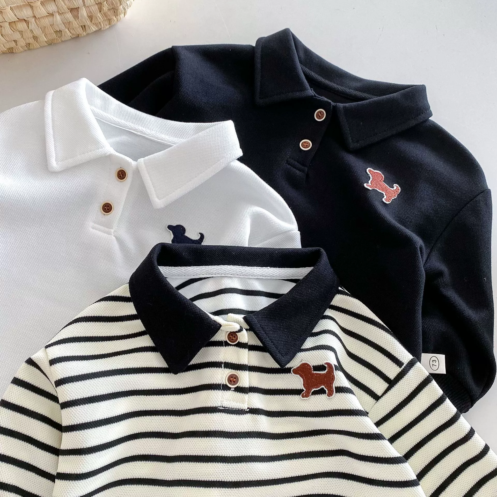 Children's fashionable polo, base body-friendly summer clothing, 0-5 years, autumn, children's clothing