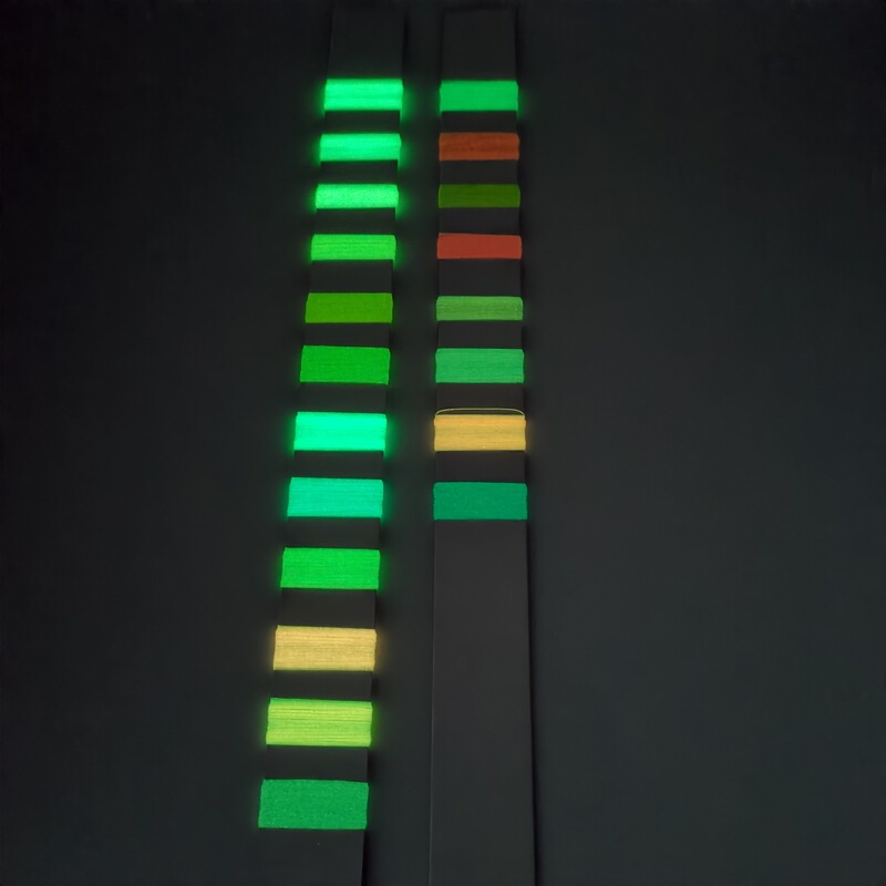 Spot luminous yarn fluorescent light absorption fast brightness lasting shoes clothing personality icon knitted luminous light