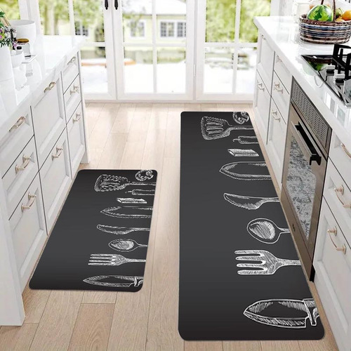 American-style kitchen-specific water-absorbing mat set—dirt-resistant, wear-proof, home-use doormat for entryway and front door decor—dropshipping available
