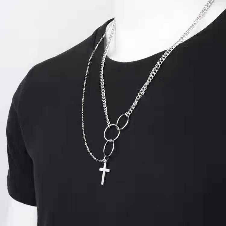 Fashion Heart Shape Smiley Face Titanium Steel Stoving Varnish Pearl Pendant Necklace 1 Piece