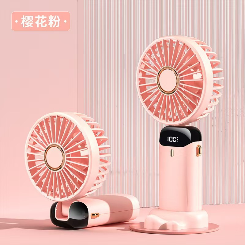 Cross-border explosion mini small fan handheld fan student portable desktop charging household electric fan gift