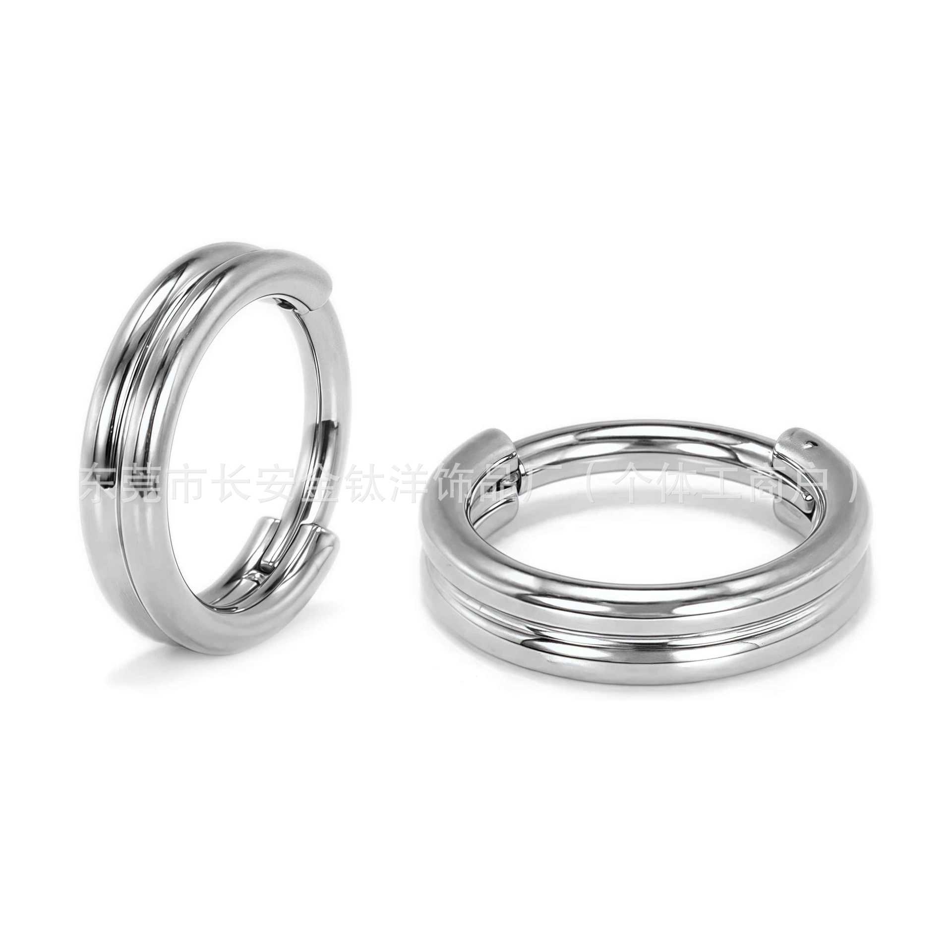 F136 Titanium Earrings Two-Layer Closed Ring Pinless Nose Ring Seamless Ring G23 Titanium Alloy Piercing Jewelry detail image 8
