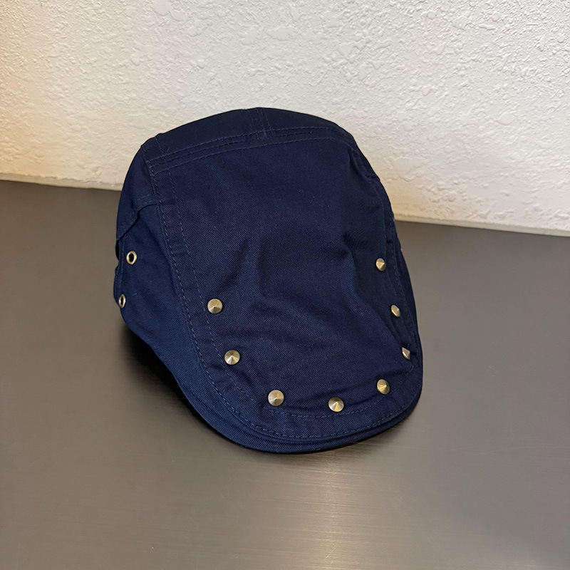 Basco vintage con borchie cappello con visiera donna estivo_voghion.com