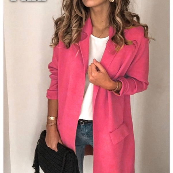 Saco Blazer para Mujer de Poliéster, Manga Larga con Cuello de Traje, para Otoño e Invierno