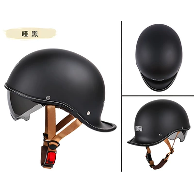 Cool Flame Pattern Half: Motosiklet kaskı (dəbilqə) - helmet-matte-black-m