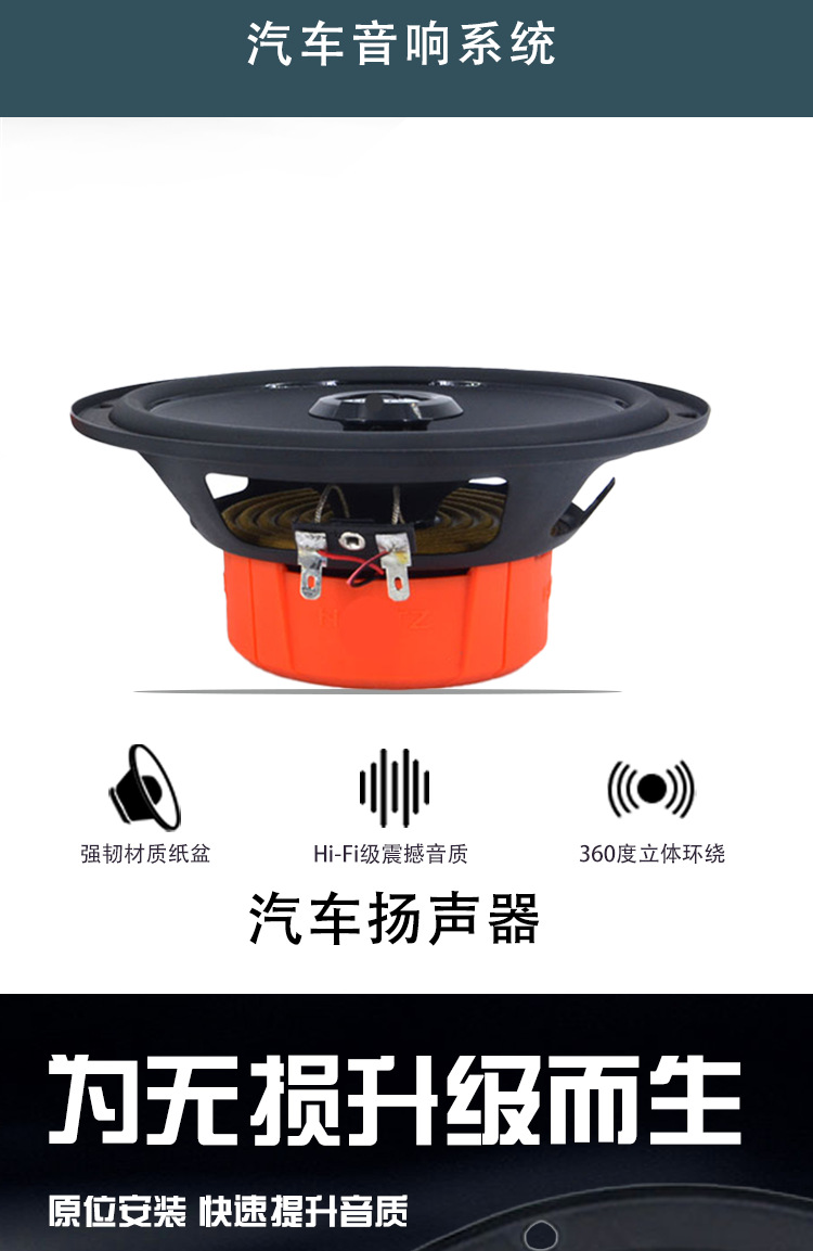 Car Audio Dsk165.3 Set Coaxial Speakers 6.5inch Car Speakers Front Door Audio High and Low Frequency Speakers