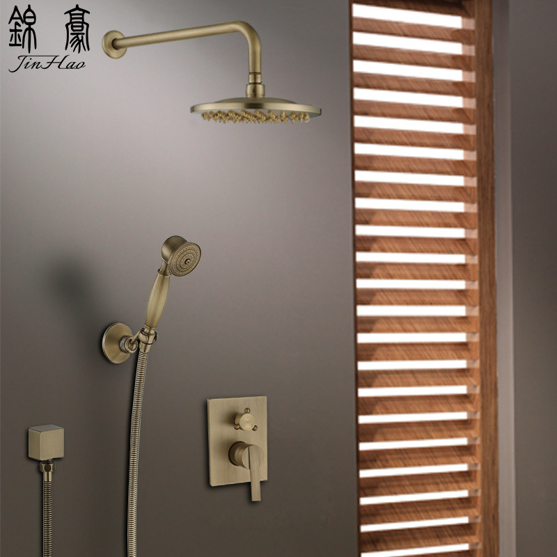 Brass Concealed Antique-Style Shower Bathroom Retro Shower Set Manufacturer Wholesale Black Antique Copper 8inch Bathroom Showerhead Brass Concealed Antique-Style Shower Bathroom Retro Shower Set Manufacturer Wholesale Black Antique Copper 8inch Bathroom Showerhead