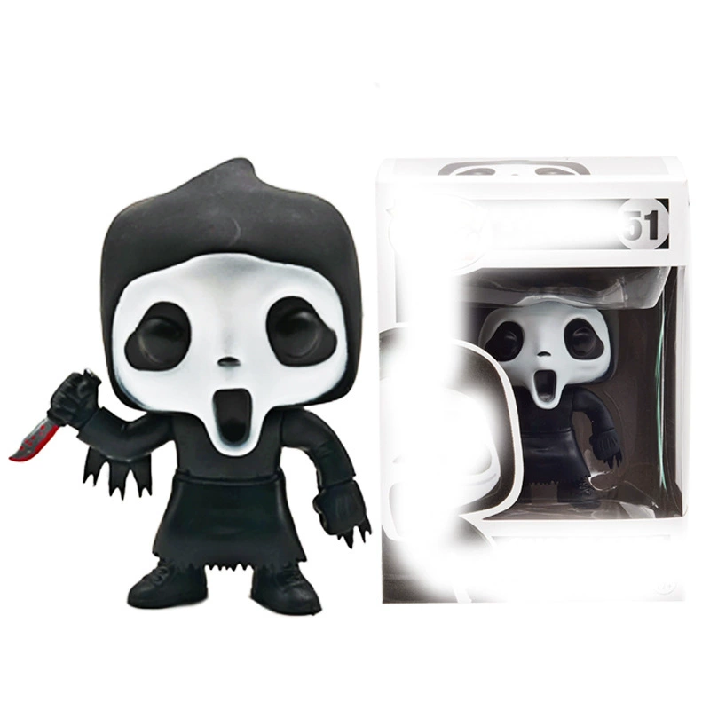 POP 51# Призрак Гасмск? (Scream Ghostface Q Version) Фигуры Модели игрушки милые