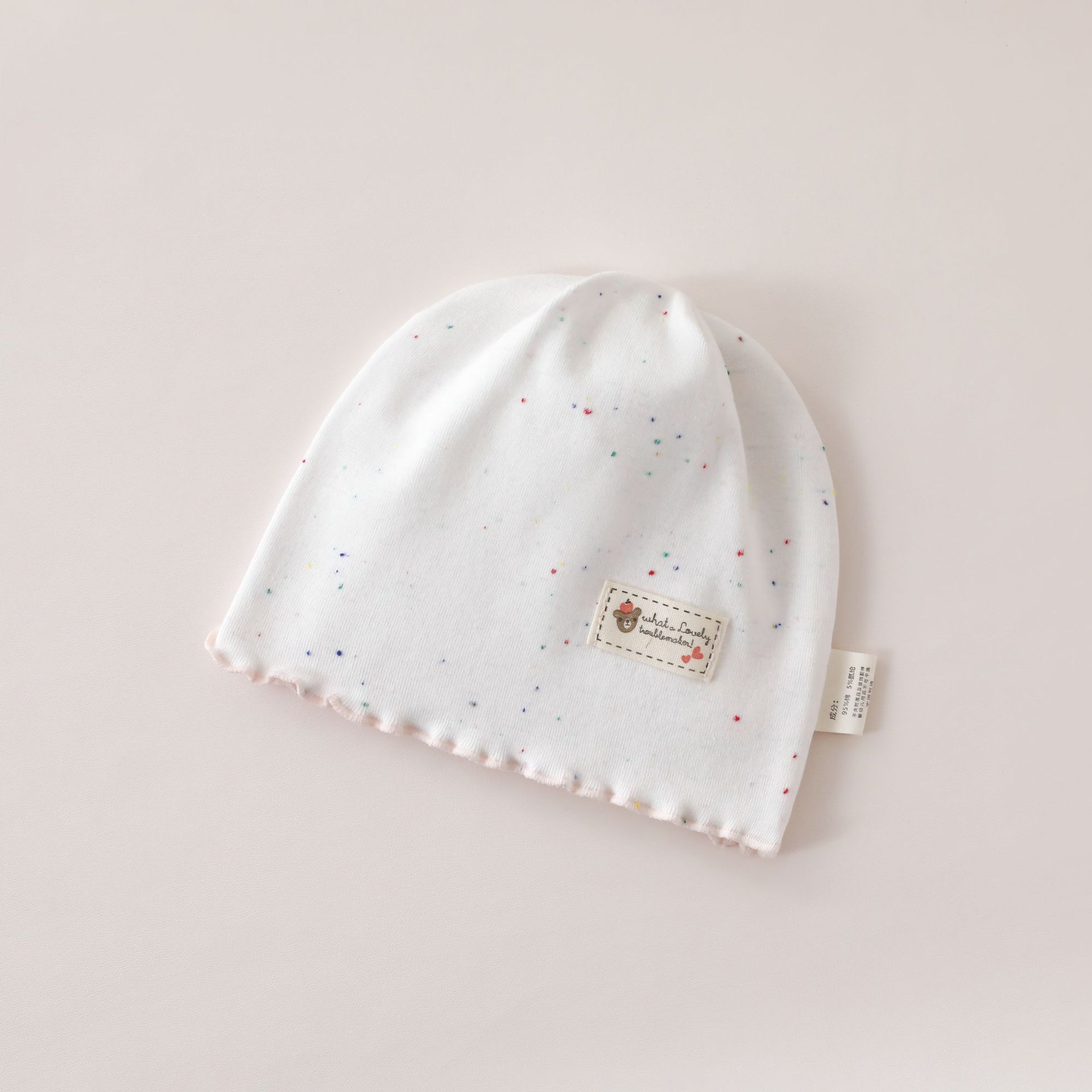 Warm star baby postpartum hat off-white-52