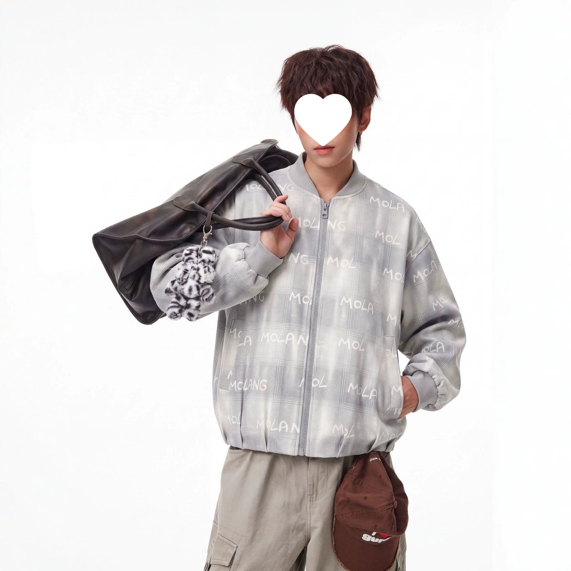 美式棒球服外套男款休闲立领男春秋宽松字母印花拉链外套潮牌男装