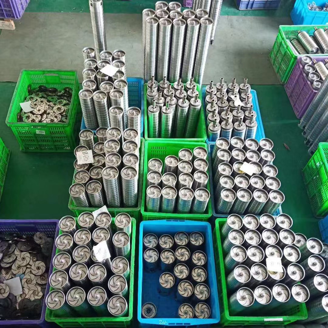 Bomba de pozo profundo de acero inoxidable de alta eficiencia de gran caudal, acero inoxidable resistente a la corrosión, adecuada para la minería de pozos de aguas profundas