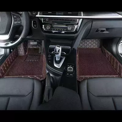 Ayaqaltılar (Kovriklər): SpeciALLy Used for A8L FuLLy - audi-exclusive-remark-model-year-double-layer-coffee-color-main-and-passenger-pure-black-wear-resistant-carpet-silk