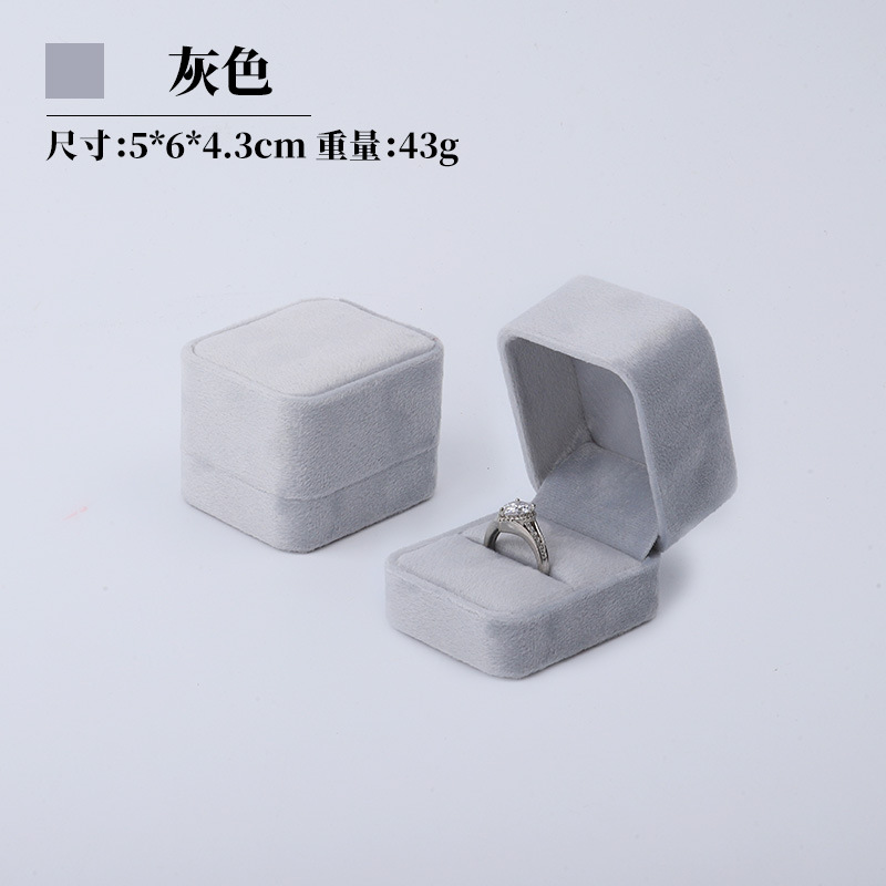 Caja de joyería de terciopelo de alta gama, caja de embalaje de terciopelo para anillos, pulseras, pendientes, cadenas largas, caja de regalo para joyería