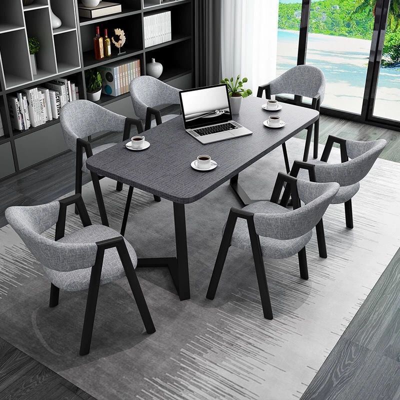 Mesa de comedor nórdica, mesa de comedor rectangular moderna y simple para casa pequeña