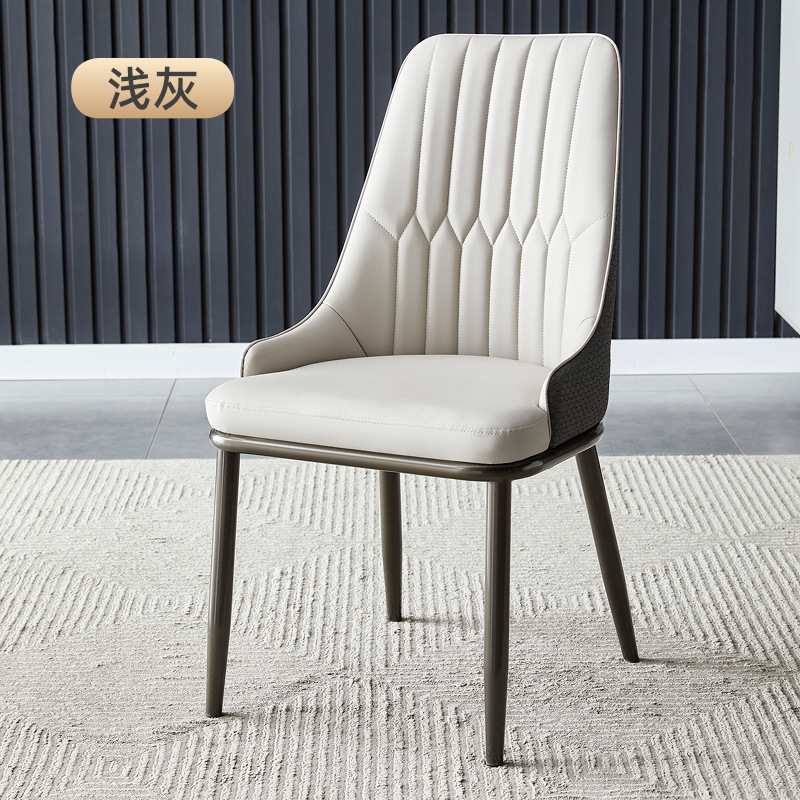 Sillas de comedor en stock para el hogar sala de estar sala de comedor sillas de respaldo al por mayor mesas de comedor creativas sillas de cuero casuales taburetes simples