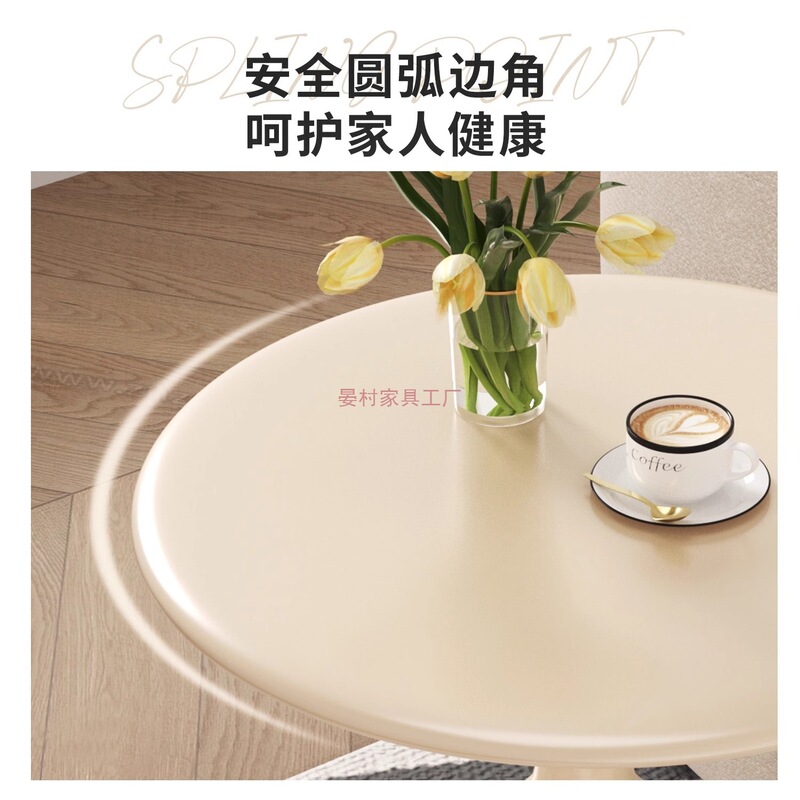 床头柜简约现代家用卧室铁艺小型圆形奶油风边几替代品创意置物架|undefined