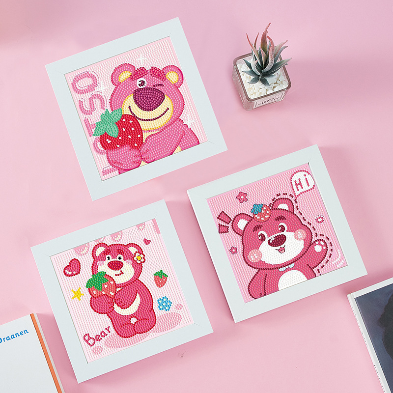 Nuevo dibujo de diamante infantil de labu diy pegatinas de diamante con marcos de fotos hechas a mano diy puzzle pegatinas de mampostería image 4