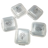 Прозрачный пластиковый аксессуар, коробочка для хранения, серьги, беруши, маленькая коробка для хранения, с печатью вашего логотипа