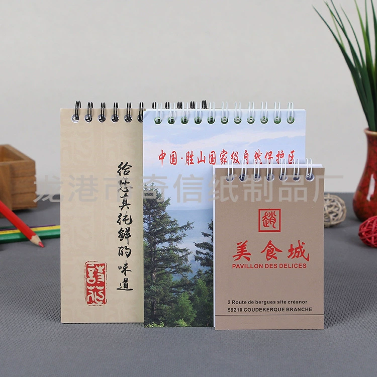 Блокнот с двойной катушкой, книжка-раскраска/линейный блокнот, простой канцелярский дневник на заказ