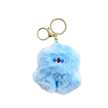 O-EM創意動物毛絨掛件可愛玩偶小公仔書包掛件女情侶長毛鑰匙鏈