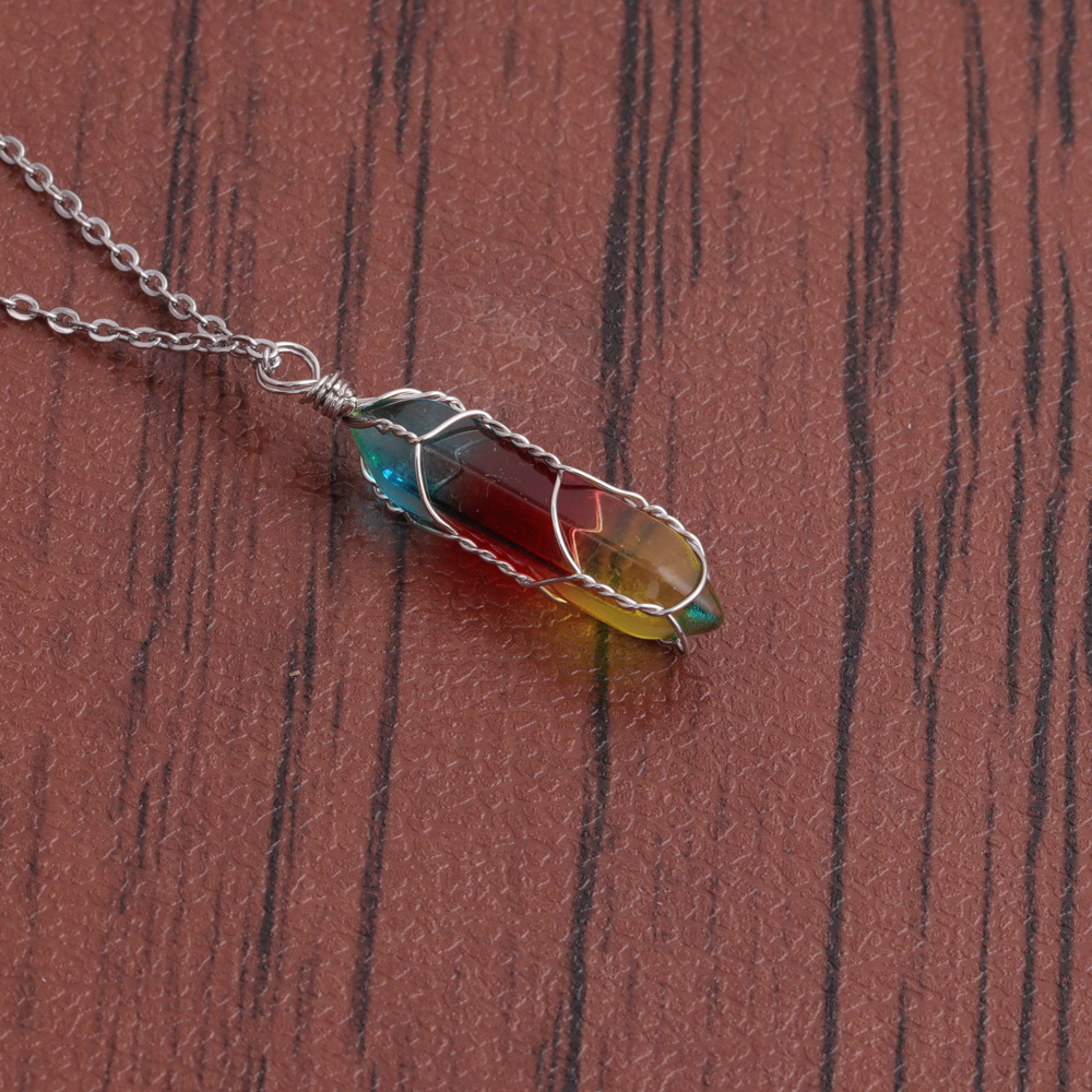 Korean Fashion Multicolor Crystal Pendant Necklacepicture14