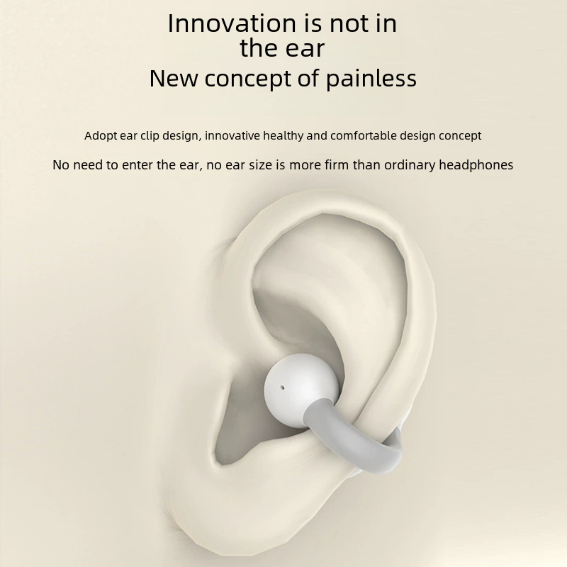 TWS S8 Bluetooth гарнитура к уху зарядка складClip ушной зажим -тип уха клип спортивный бег V5.3 не вставляется в ухо трехмерный