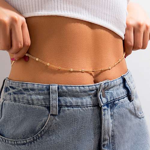 European and American cross-border fashion accessories, retro exaggerated multi-layer chain waist chain, personalized and creative trendy women's body chain