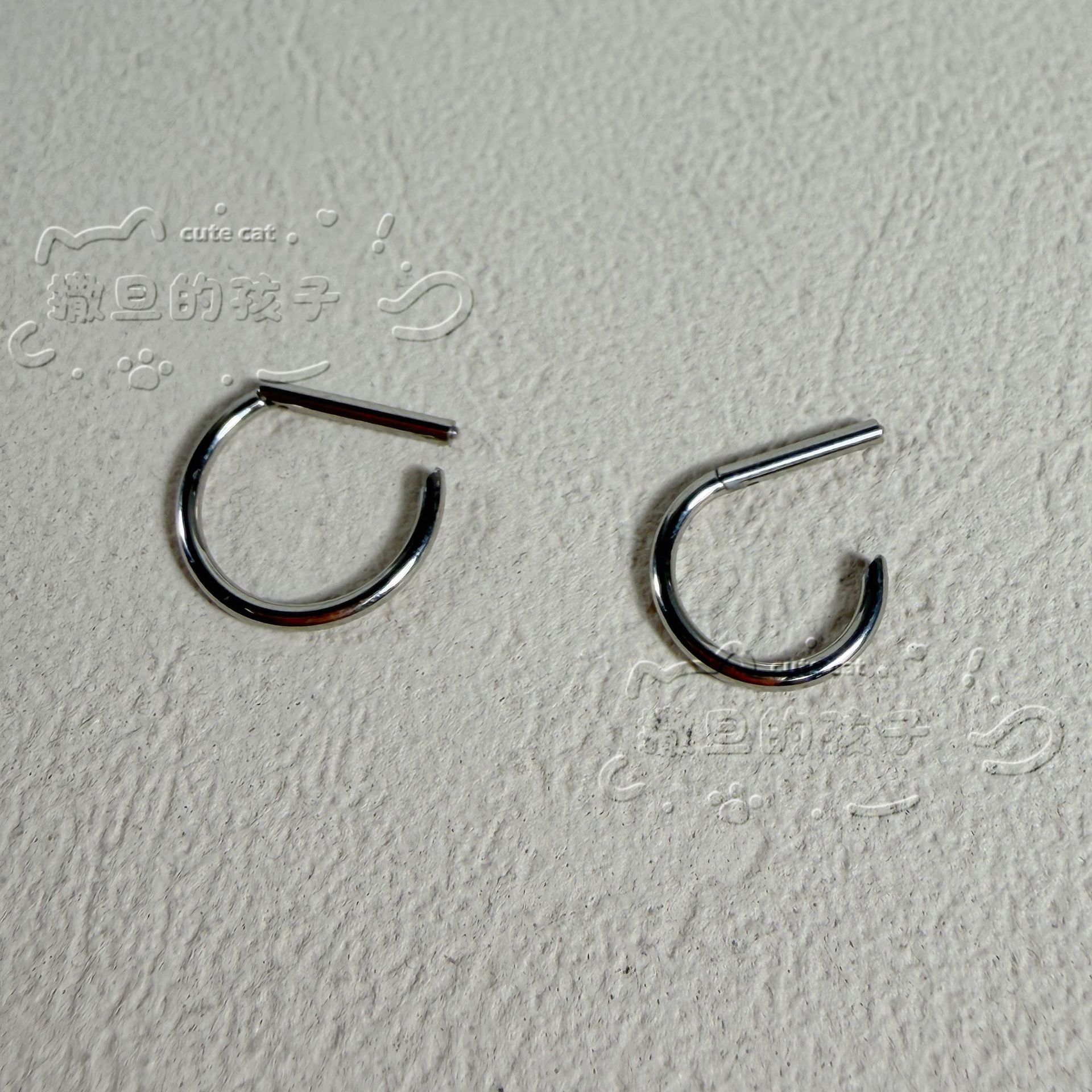 Satan's Child Spiked Earrings - Tragus Devil Studs Punk Unisex 316L Surgical Steel Non-Fading detail image 9