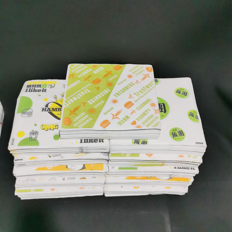 汉堡纸一次性鸡肉卷纸饭团纸900张防油纸三明治包装纸托盘纸定制