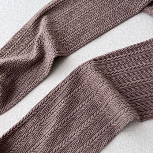 Gray wheat ear pattern pantyhose for women, gray bottoming socks, spring and autumn stockings, medium thick slimming legs socks