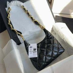 元工場皮小香風24ahobo包油蝋皮菱格太チェーン片肩脇下包ファッション高級感女