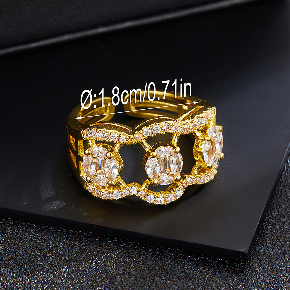 Hip Hop Live Instagram Style Fashion Versatile Zircon Index Finger Ring for Men and Women_voghion.com