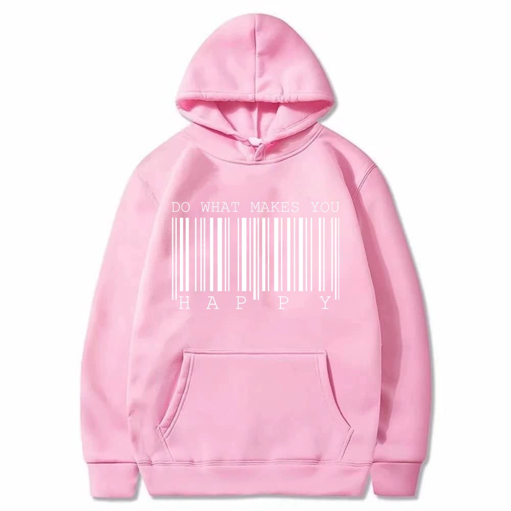 Fashion QR Code Pull Over Hoodies for Men An