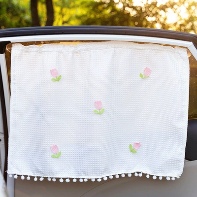 Car curtains insulation sunshade children's cartoon suction - five-little-tulips-curtains