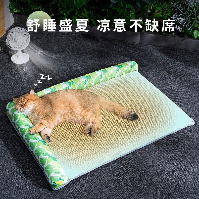 Кошачье гнездо на лето, подходит для всех сезонов, Тедди-коврик-гнездо, коврик для собаки, гнездо для собаки на лето, товары для маленьких собак.