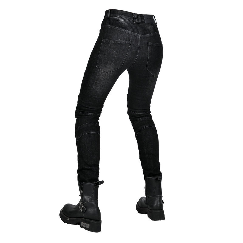LOONG BIKER motocicleta jeans de las mujeres retro angustiado casual motocicleta montar pantalones de las mujeres Caballero anti-caída Pantalones