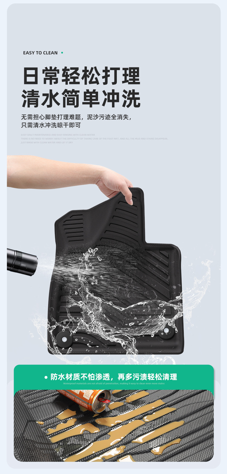 Suitable for 24-26 Models of Zeekr 007Gt Car Floor Mats, Tpe Floor Mats, Trunk Mats, Environmentally Friendly Seat Back Cushions