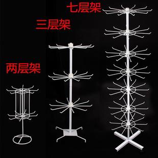 Turntable Display Table Bold Socks Rack Jewelry Display Stand Stall Lipstick Shelf Multi-layer Wheeled Rotating Shelf