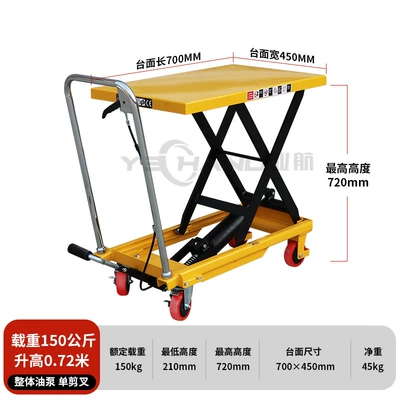 Platform Cart, Manual Hydraulic: Avtomobil fırlanan platformaları - integral-oil-pump-150kg-072m